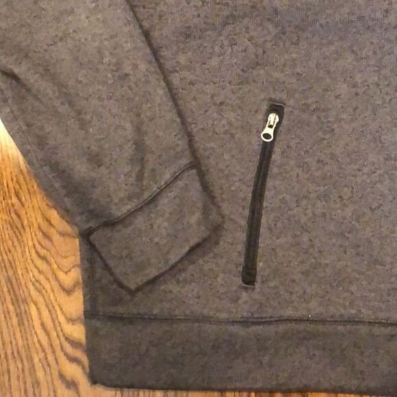Men’s Charcoal Grey Full Zip Fleece Lined Sweater Zipper Pockets XXL - Picture 5 of 10